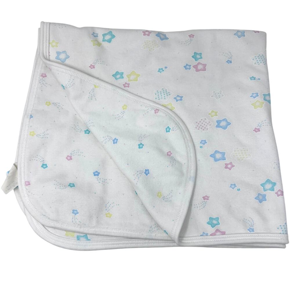 Bright Future Baby Blanket‎ Vintage Shooting Star Cotton Pastel White 25x28"